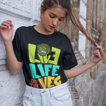 Load image into Gallery viewer, Life On The Veg | Black Tee Shirt