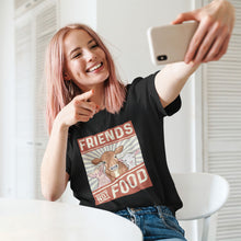 Load image into Gallery viewer, Friends Not Food | Black Tee Shirt