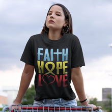 Load image into Gallery viewer, Faith Hope Love | Black Tee Shirt