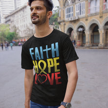 Load image into Gallery viewer, Faith Hope Love | Black Tee Shirt