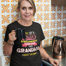 Load image into Gallery viewer, Awesome Grandkids | Black Tee Shirt