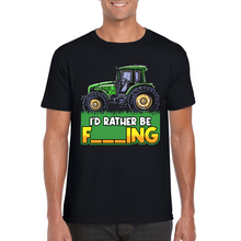 Load image into Gallery viewer, I'd Rather Be Farming | Black Tee Shirt