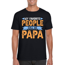 Load image into Gallery viewer, Favorite People Call Me Papa | Black Tee Shirt