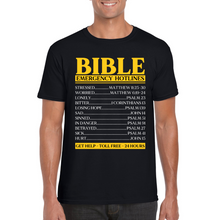 Load image into Gallery viewer, Bible Hotline | Black Tee Shirt