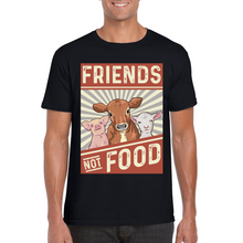 Load image into Gallery viewer, Friends Not Food | Black Tee Shirt