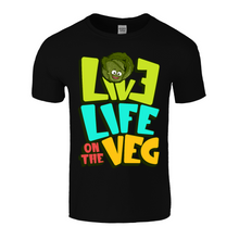Load image into Gallery viewer, Life On The Veg | Black Tee Shirt