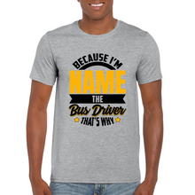 Load image into Gallery viewer, Personalized Bus Driver T-shirt - Driver T-shirt - Professional T-shirt - Bus Operator Appreciation Gift - Gift for Driver - Unisex T-shirt