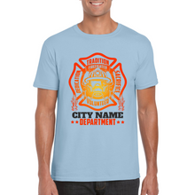 Load image into Gallery viewer, Personalized Fire Dept T-shirt - Firefighter T-shirt - Professional T-shirt - Firefighter Appreciation Gift - Gift for Firefighter