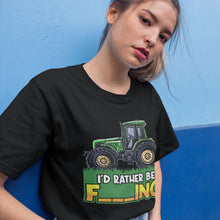 Load image into Gallery viewer, I'd Rather Be Farming | Black Tee Shirt
