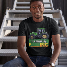 Load image into Gallery viewer, I'd Rather Be Farming | Black Tee Shirt
