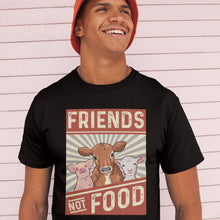 Load image into Gallery viewer, Friends Not Food | Black Tee Shirt
