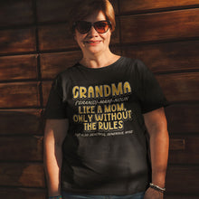 Load image into Gallery viewer, Grandma Rules | Black Tee Shirt
